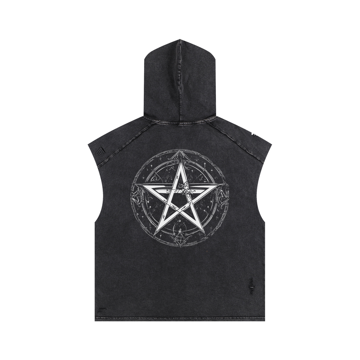 Snow Washed Boxy Hooded Tank Top