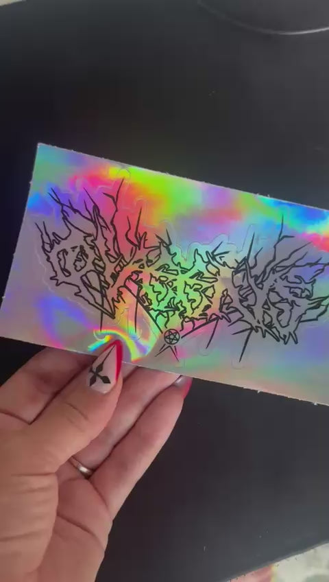 Holographic QVEENS stickers